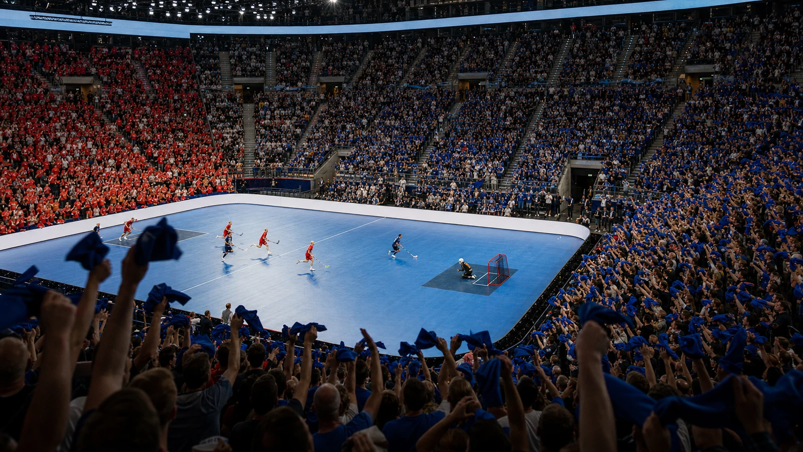 Internationell innebandyarena under ett mästerskap